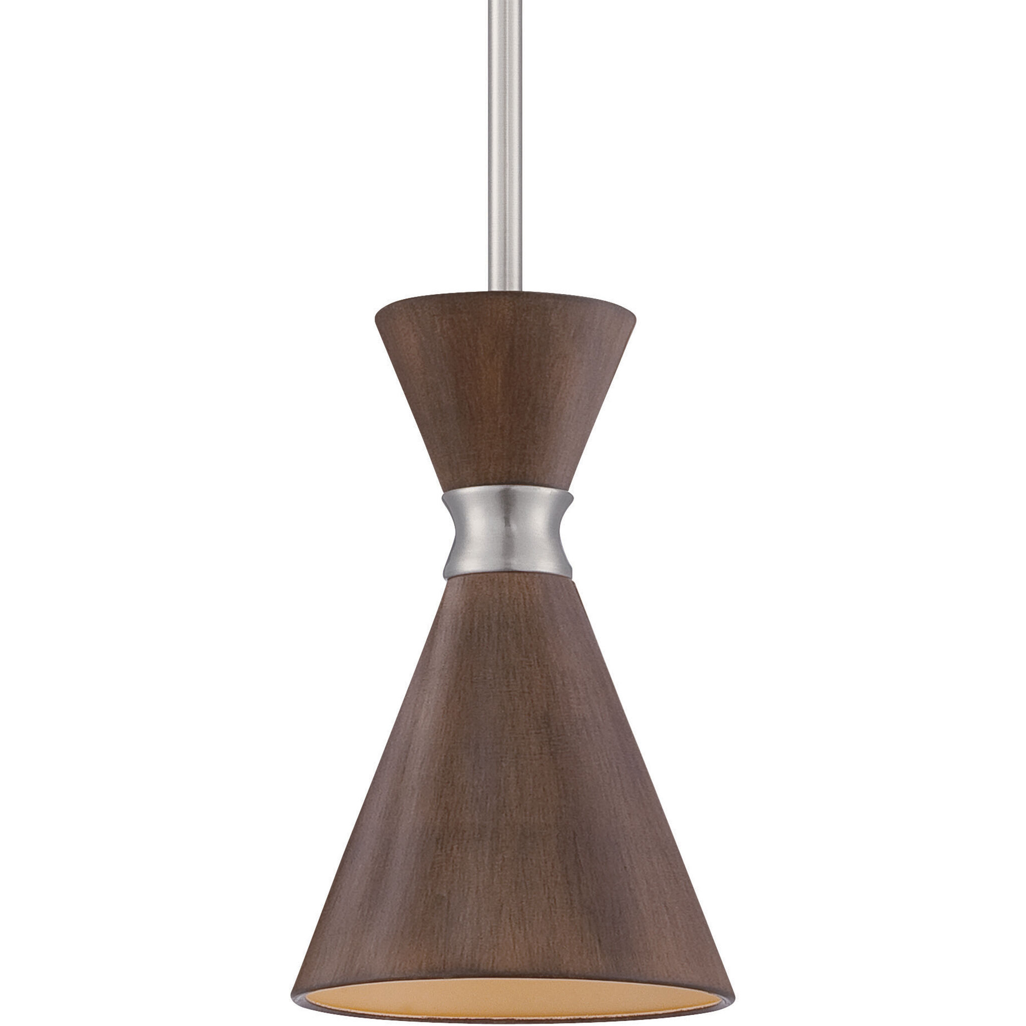 Conic 1 Light 5.5 inch Distressed Koa Mini Pendant Ceiling Light